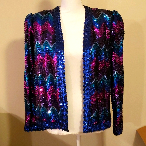 Vintage sequin jacket - Picture 1 of 5